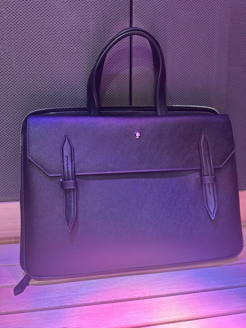 Montblanc Black Sartorial Leather Briefcase Unused